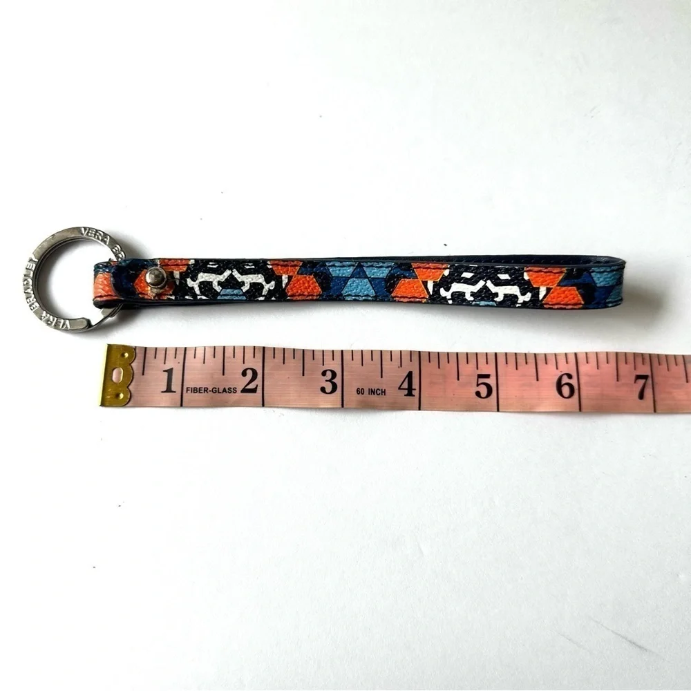 Vera Bradley 2 pieces In the Loop key ring blue orange wristlet strap ID holder